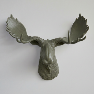 Sculpted Faux Moose Head Wall Decor