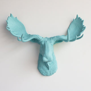 Sculpted Faux Moose Head Wall Decor
