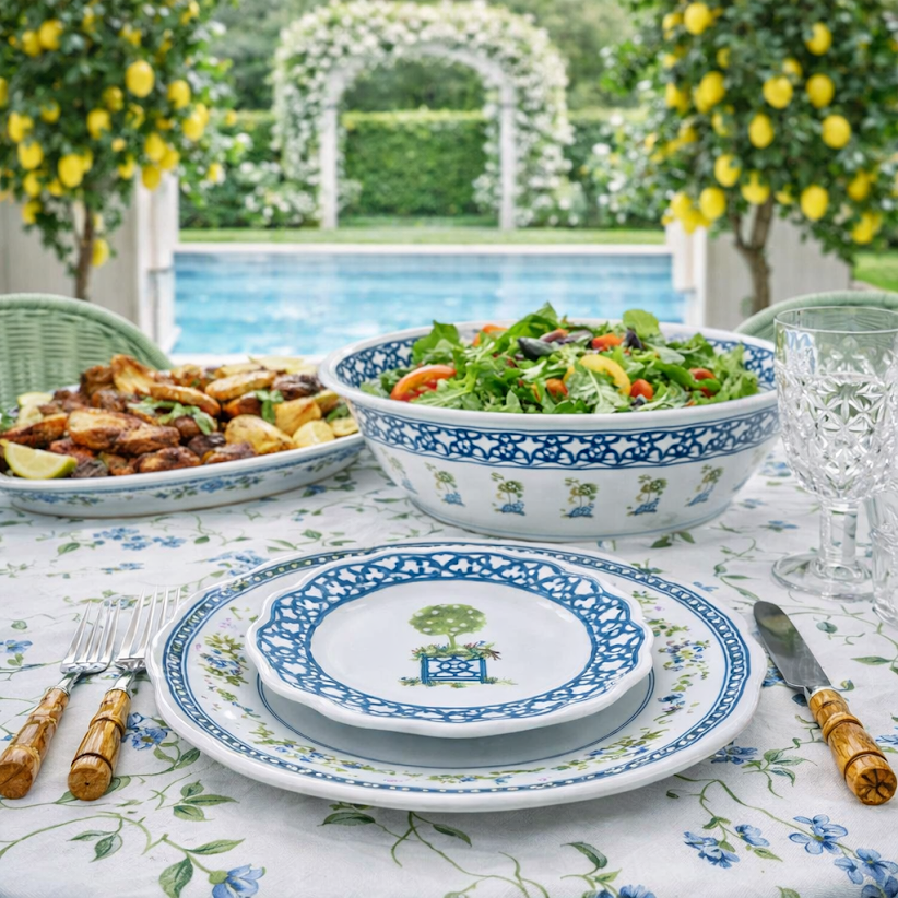 Trellis & Topiary Melamine Dinnerware Collection