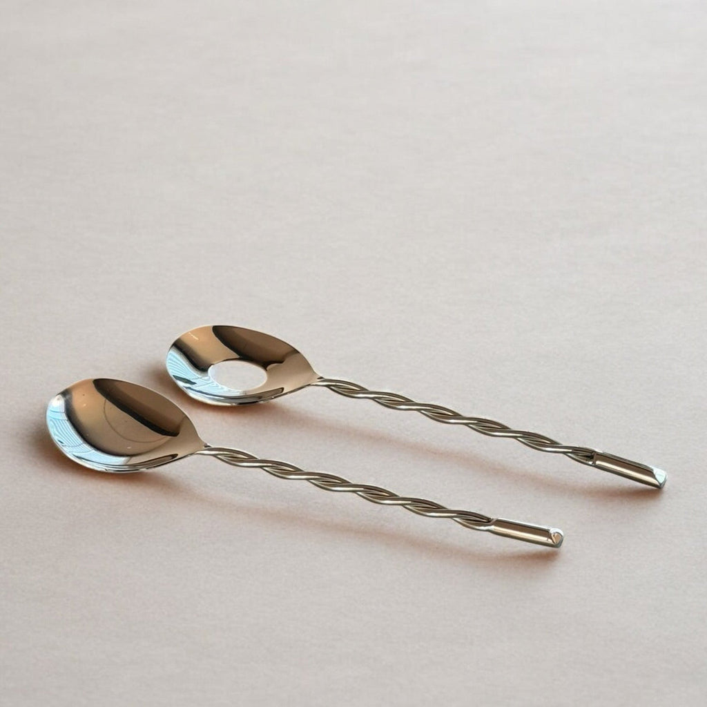 Ankara Twisted Stainless Steel Salad Servers