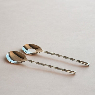 Ankara Twisted Stainless Steel Salad Servers