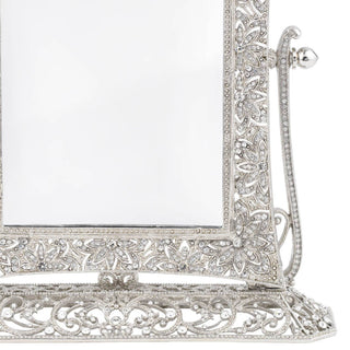 Silver Windsor Magnified Standing Vanity Mirror