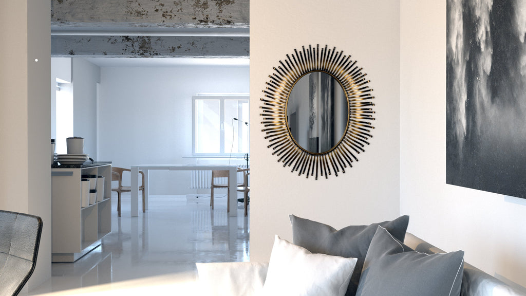 Ophelia Celestial Radiance Wall Mirror: A Sunburst of Elegance and Style