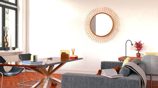 Golden Lattice Dimensional Wall Mirror: A Blend of Elegance and Modern Design