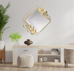 Ginkgo Wall Mirror - Decorative Metal Wall Mirror