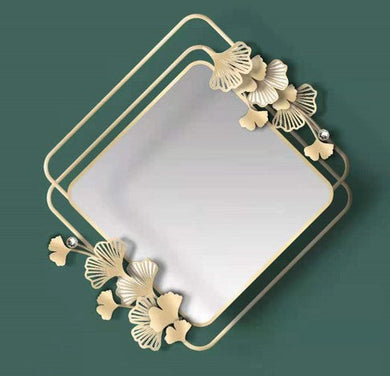 Ginkgo Wall Mirror - Decorative Metal Wall Mirror