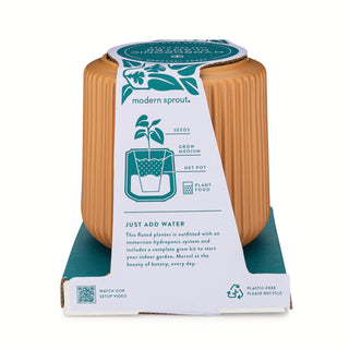 Flower Grow Kits – Fluted Ceramic Planter