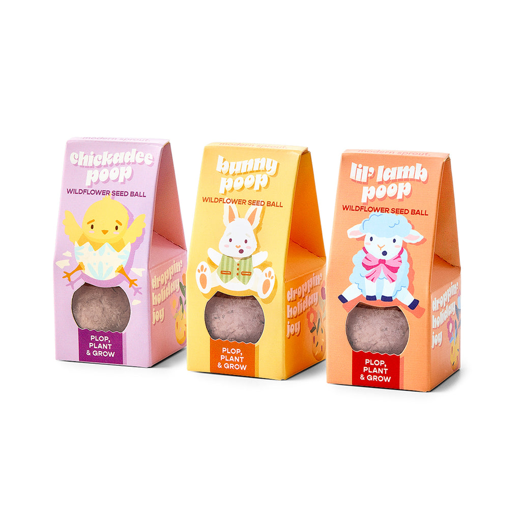 Easter Plops Wildflower Seed Bombs