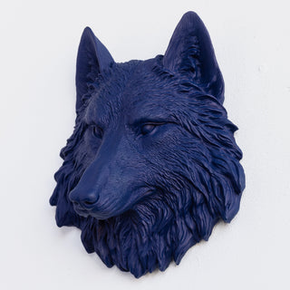 Sculpted Mini Faux Wolf Head Wall Decor