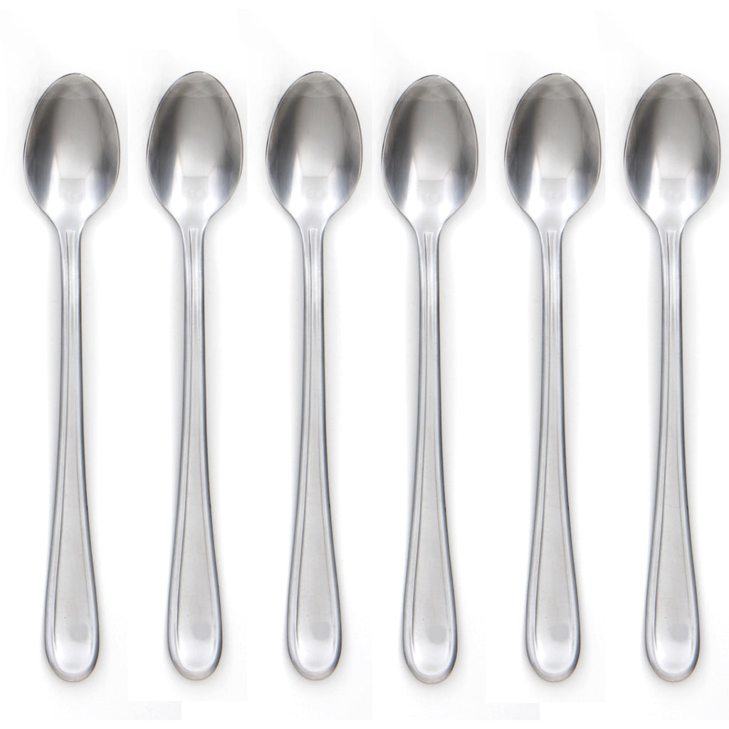 Cambridge Malibu Satin Iced Tea Spoons, Set Of 6, 18/0 stainless steel