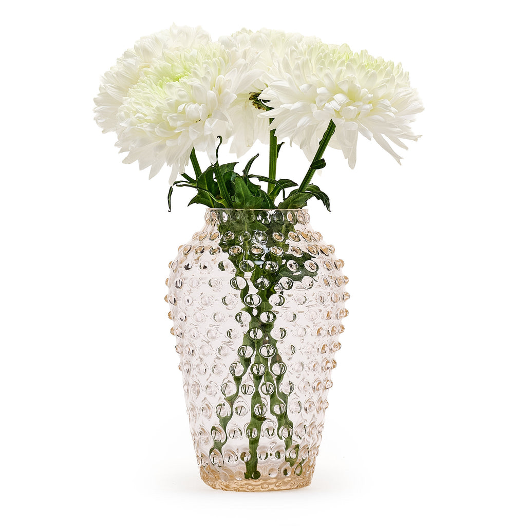 Hobnail Glass Vase in Apricot Chiffon – Barrel