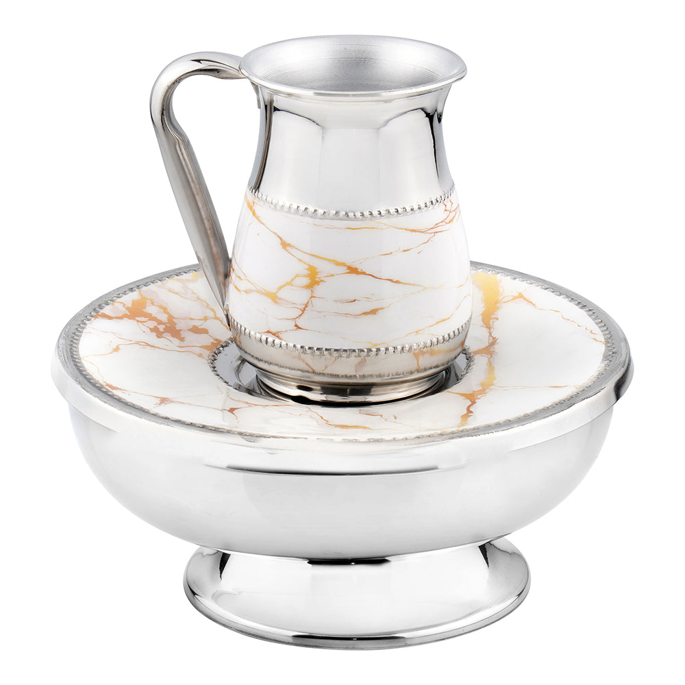 Mayim Achronim set  with white Marble Design