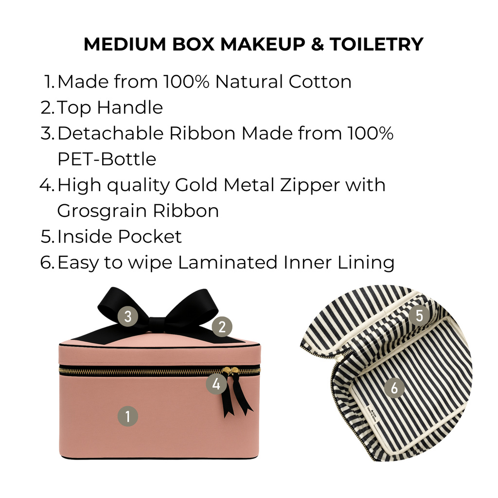 Medium Box Makeup & Toiletry – Pink/Blush