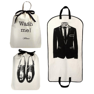 Men's Travel Set 3-pack, Cream