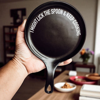 Funny Taste-Tester Spoon Rest with Wooden Spoon – Porcelain Kitchen Spoon Holder