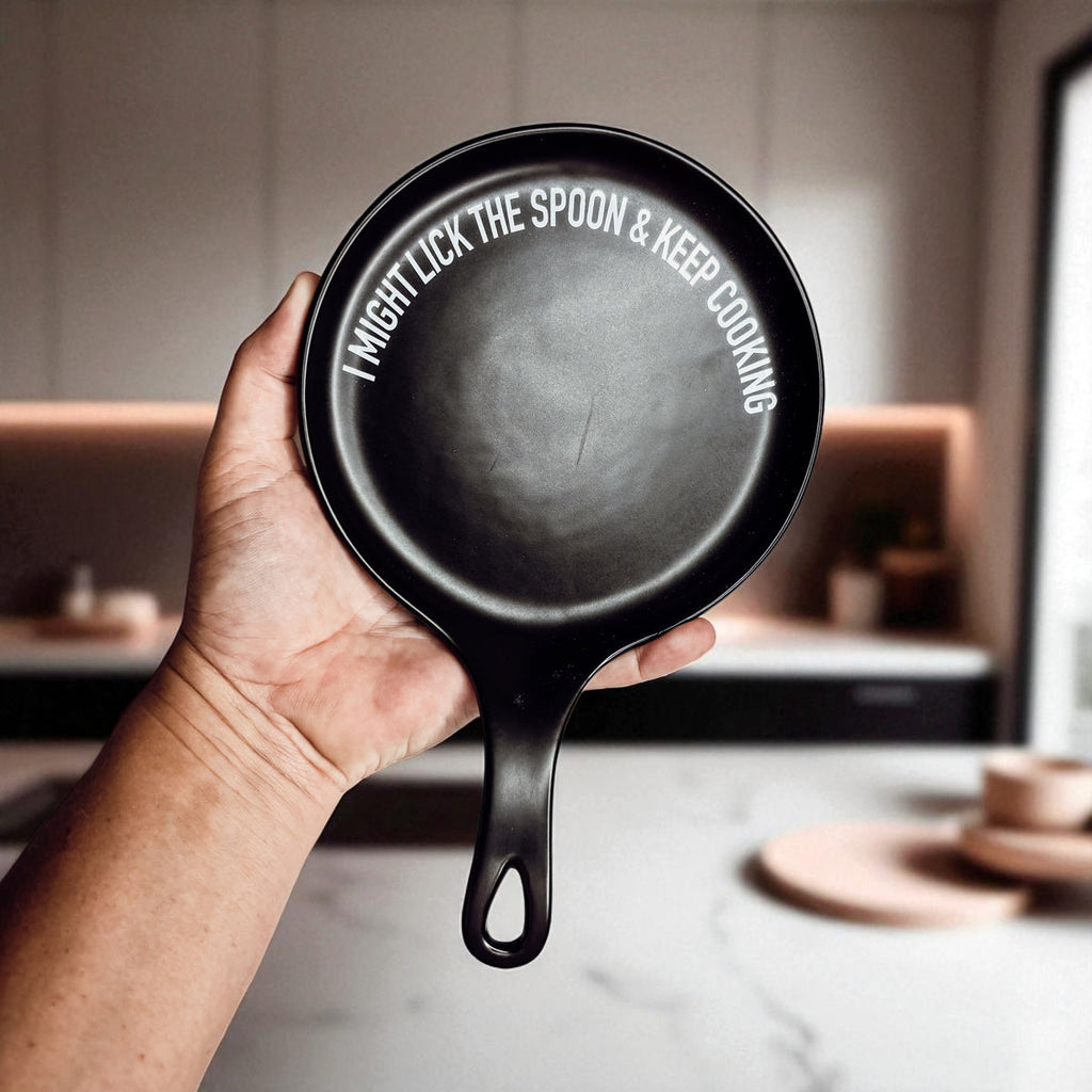 Funny Taste-Tester Spoon Rest with Wooden Spoon – Porcelain Kitchen Spoon Holder