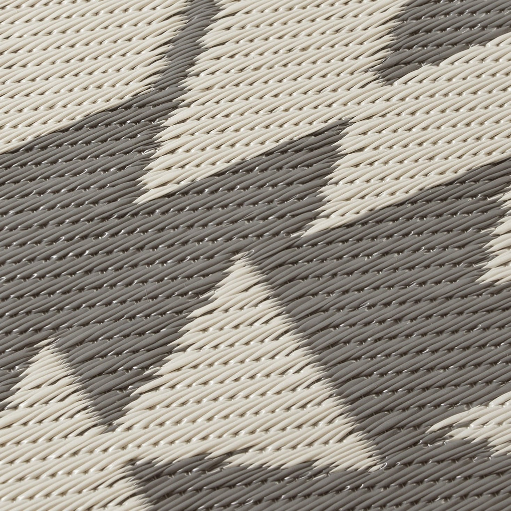 Miramar Gray Southwestern Reversible Outdoor Patio Rug