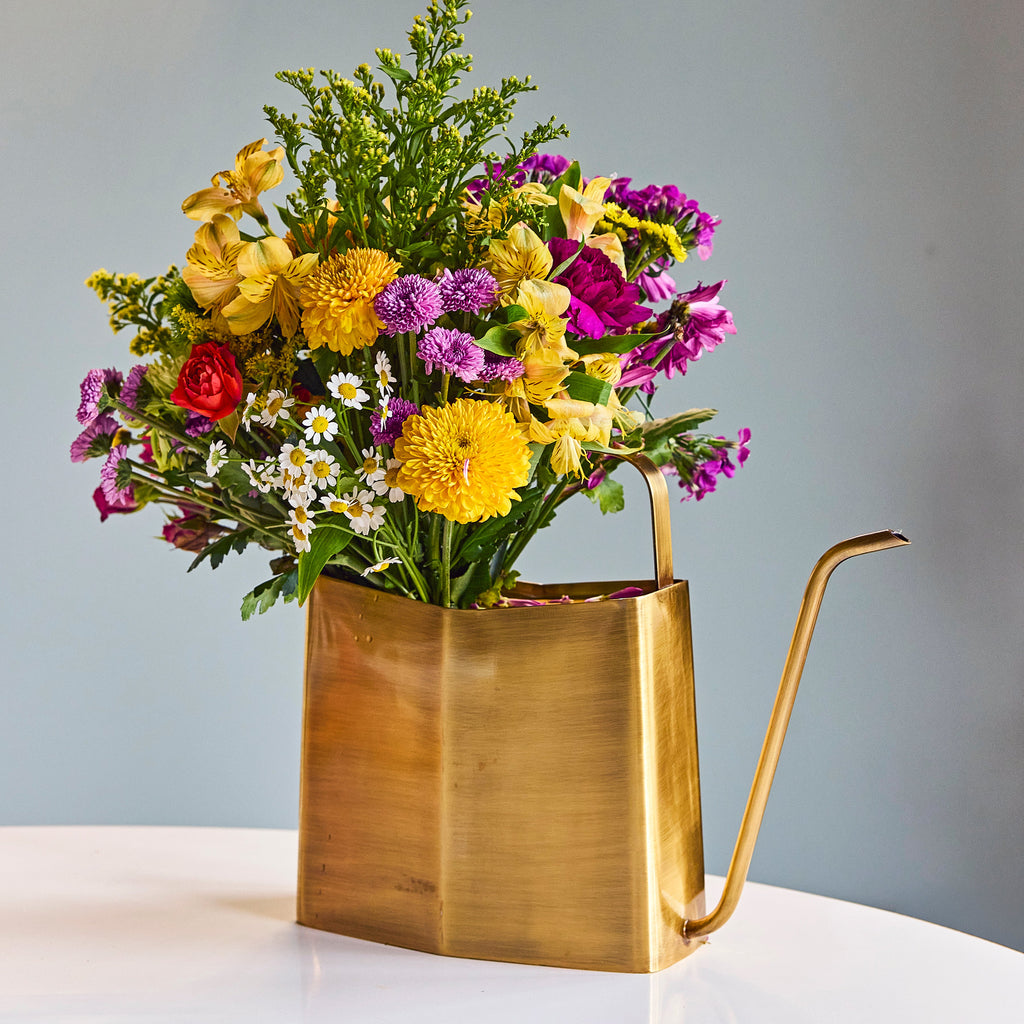 Brass & Matte Black Watering Cans – 3L