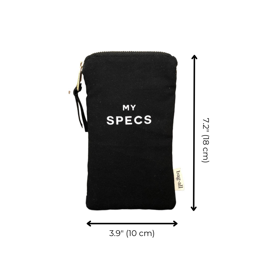 My Specs Glasses Case with Outside Pocket – Black