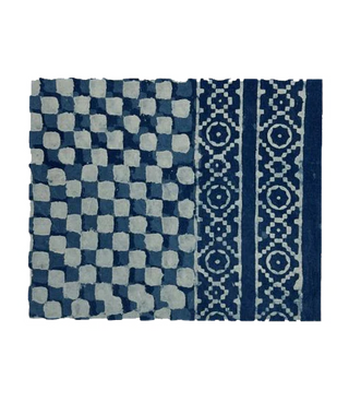 Cabana Napkin - Set of 8 and Tablecloth, Indigo Check