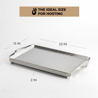Nourhan- Serving Tray - silver
