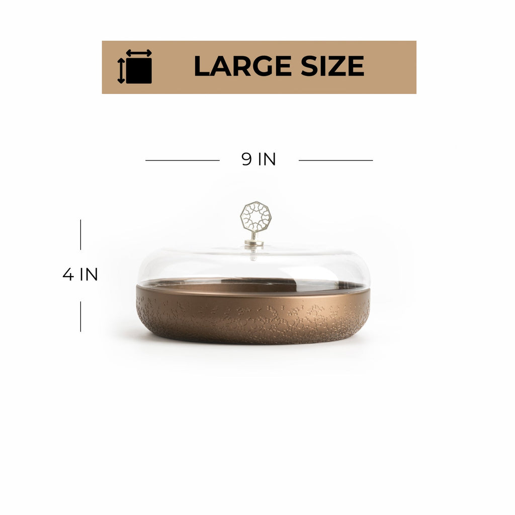 Nourhan - Large Canister - Bronze & Silver