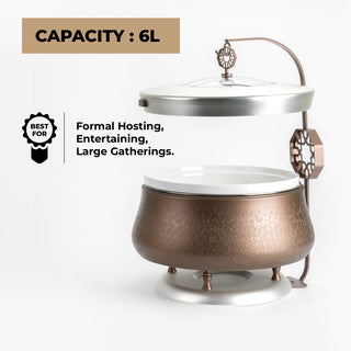 Nourhan -  6 Liters Chafer - Bronze & Silver
