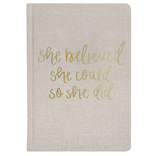 She Believed She Could Fabric Journal