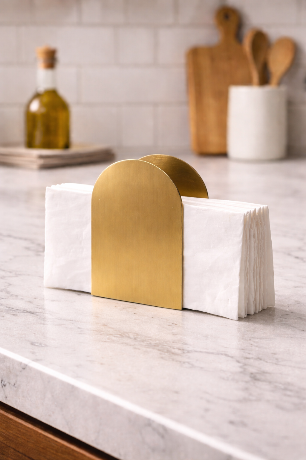 Brass Finish Stainless Steel Napkin Holder