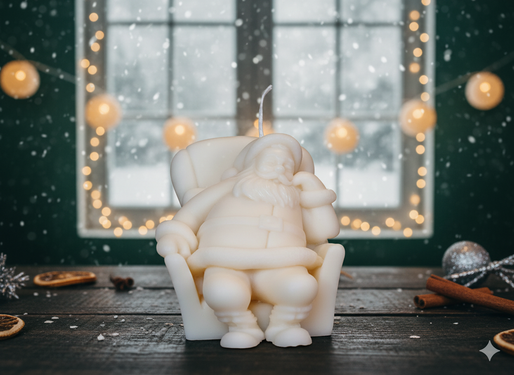 Napping Santa Candles for a Cozy Holiday Atmosphere