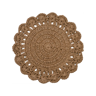 Cotswolds Jute Placemat with Scalloped Edge – Ivory or Natural Edge