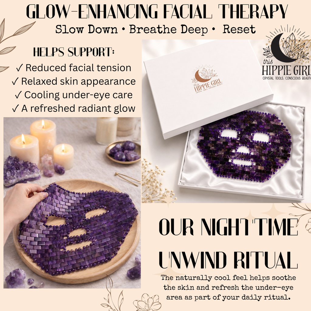 Amethyst Crystal Face Mask – Luxury Cooling Spa & Skincare Ritual