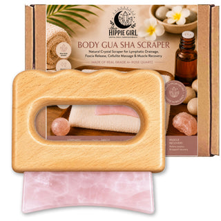 Rose Quartz Body Gua Sha – Crystal Sculpting & Massage Tool