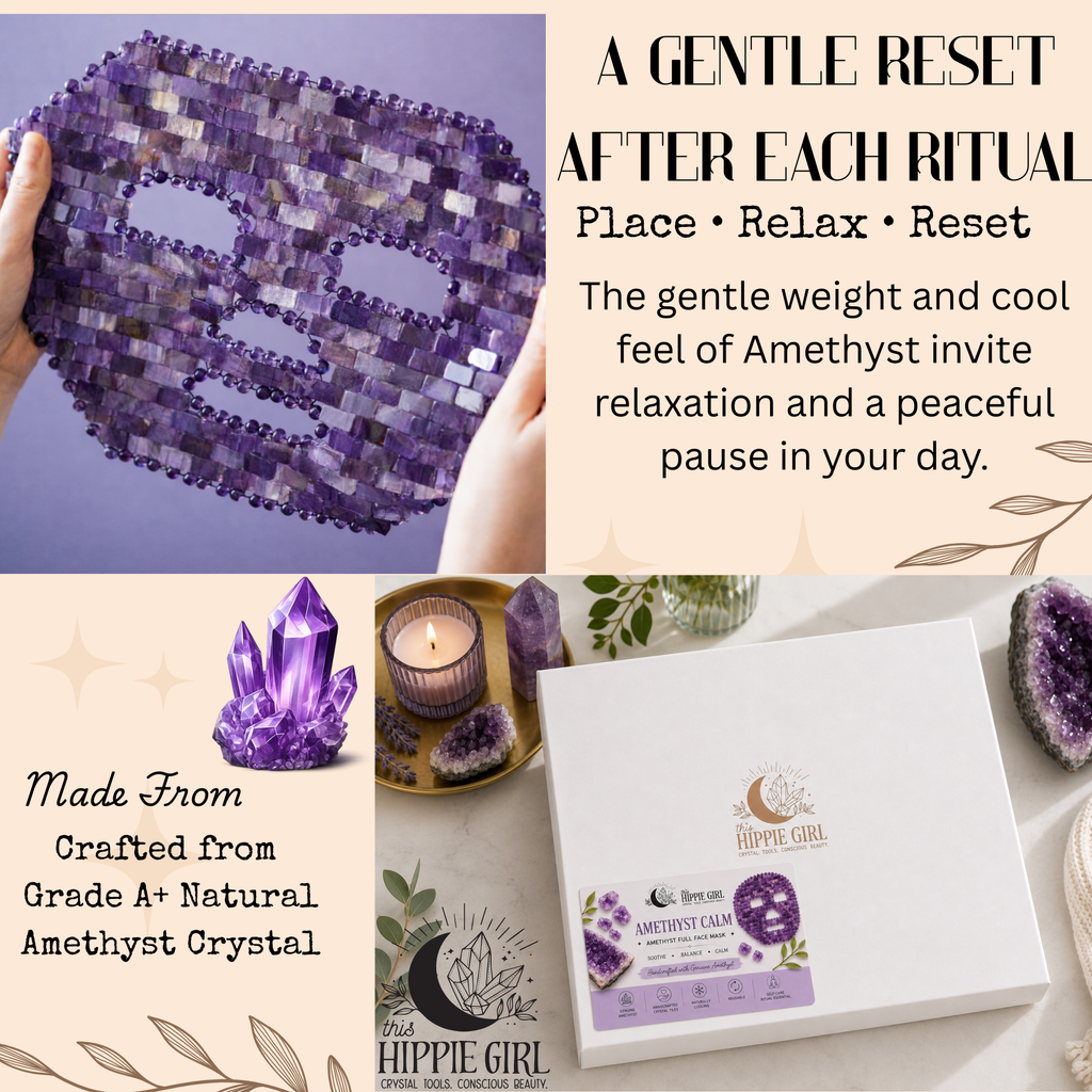 Amethyst Crystal Face Mask – Luxury Cooling Spa & Skincare Ritual