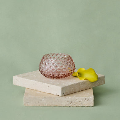 Hobnail Glass Bowl in Night Iris – Small
