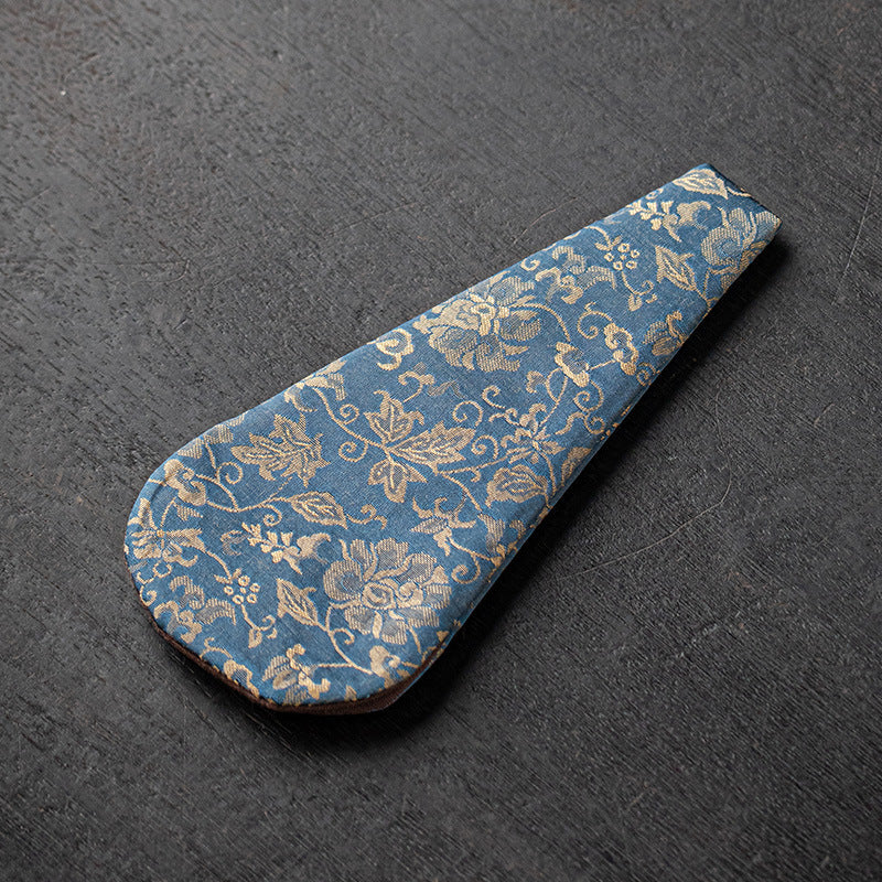 Vintage-Style Embroidery Scissors with Brocade Sheath
