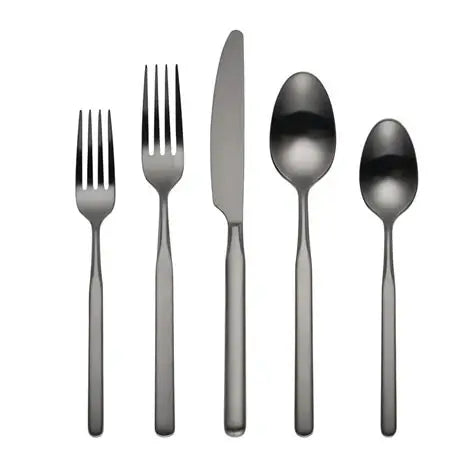 Cambridge Mercer Gunmetal 5-Piece Place Setting, 18/0 stainless steel