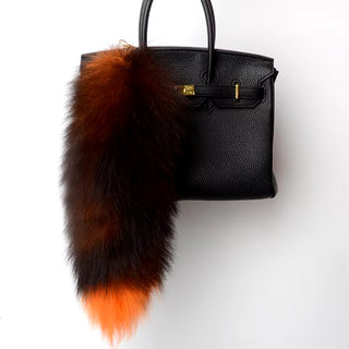 Real Fox Tail Fluffy Keychain (35-45cm) – Perfect for Handbags & Accessories