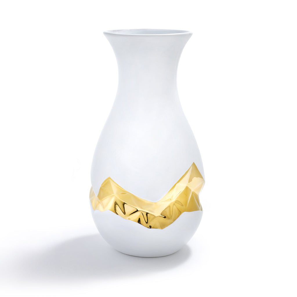 Oro Vase – Handcrafted Biomorphic Design with 24K Gold