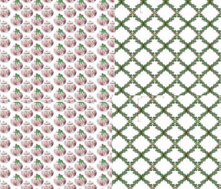 Reversible Red Ginger Jar & Trellis Gift Wrap | Elegant Double-Sided Wrap
