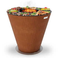 Arteflame Park Series Corten Patina Public Grill – 30