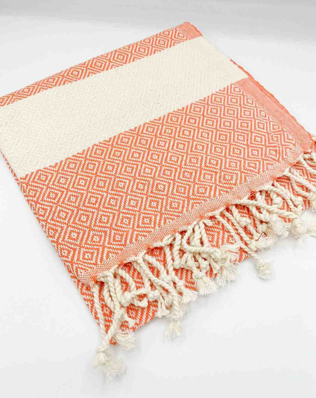 Diamond Hand Towel | Oversized Cotton Diamond Weave Towel