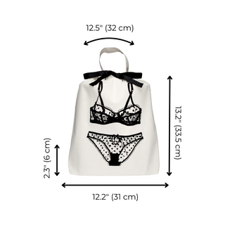 Polkadot Lingerie Travel Bag – Cream