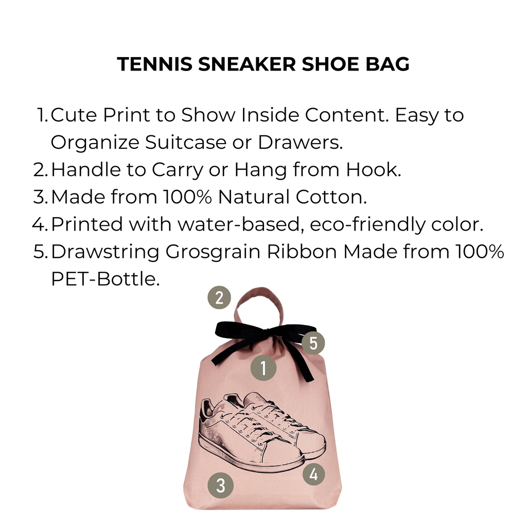 Tennis Sneaker Shoe Bag – Pink/Blush