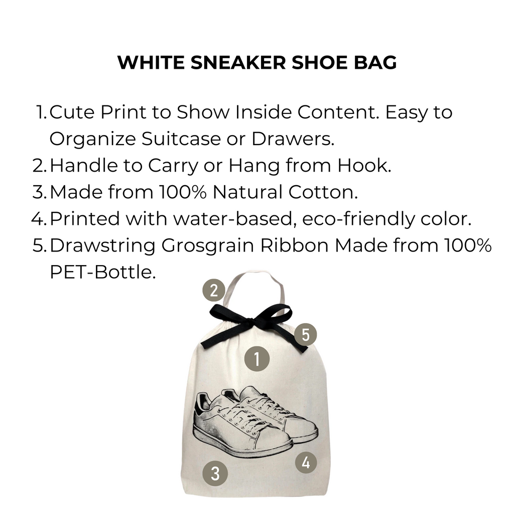 White Sneaker Shoe Bag – Cream