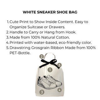 White Sneaker Shoe Bag – Cream