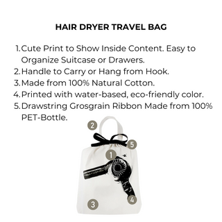Hair Dryer Travel Bag – Cream