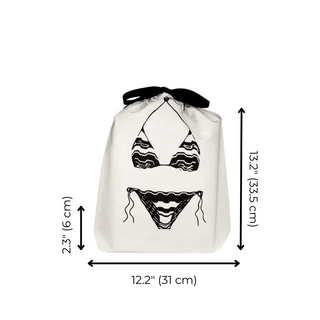 Triangle Bikini Travel Bag – Cream
