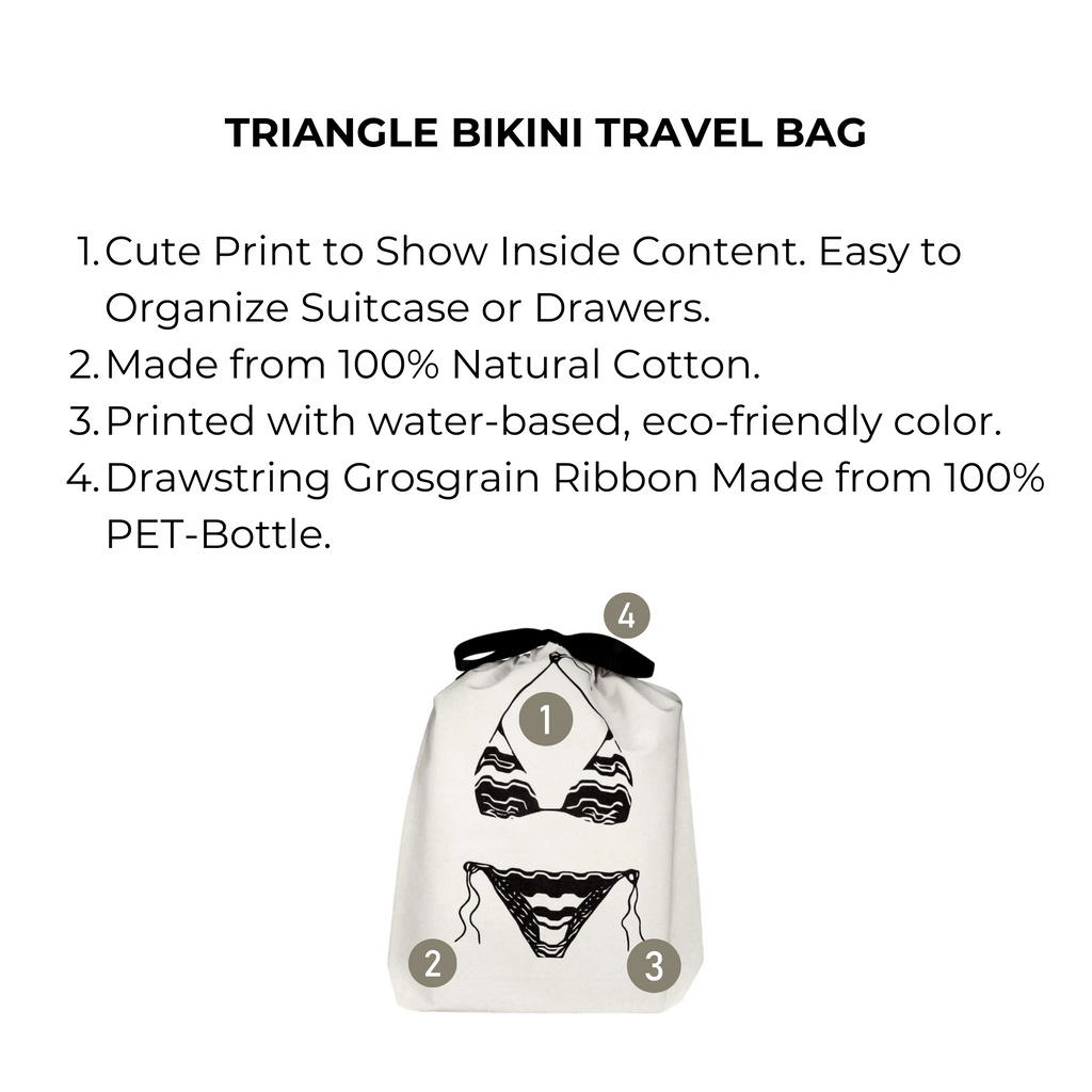 Triangle Bikini Travel Bag – Cream