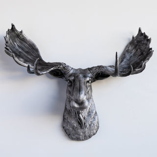 Sculpted Faux Moose Head Wall Decor